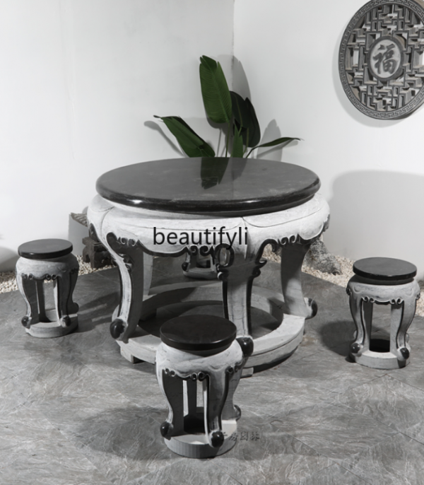 Batu Alam Berlapis untuk Kursi dan Meja